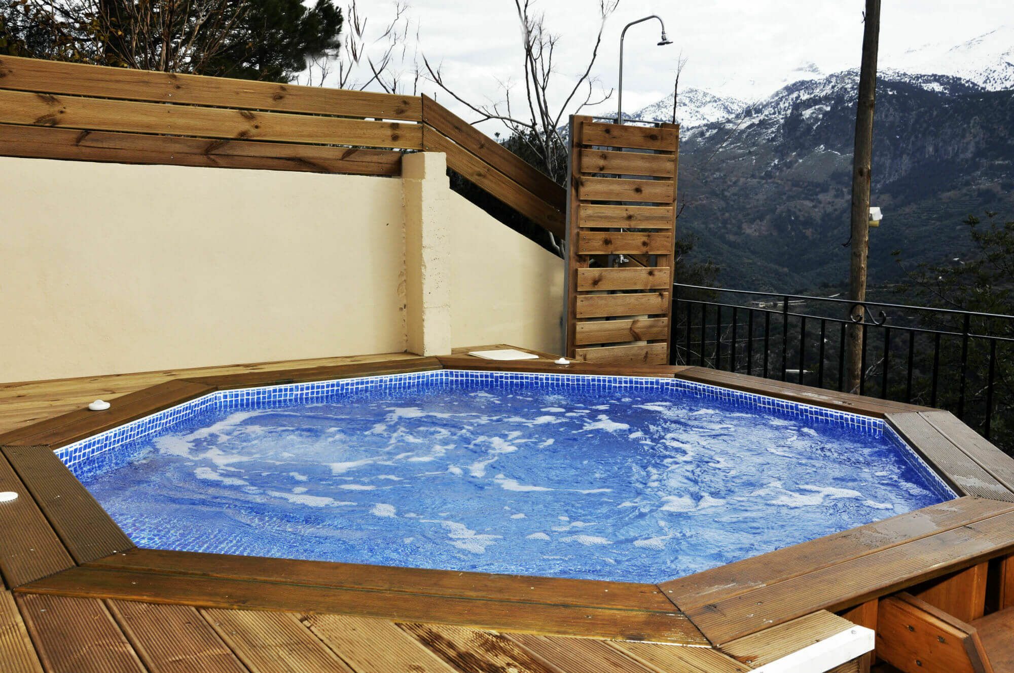 Villa Lakki Heated Round Pool Jacuzzi Lákkoi Buitenkant foto