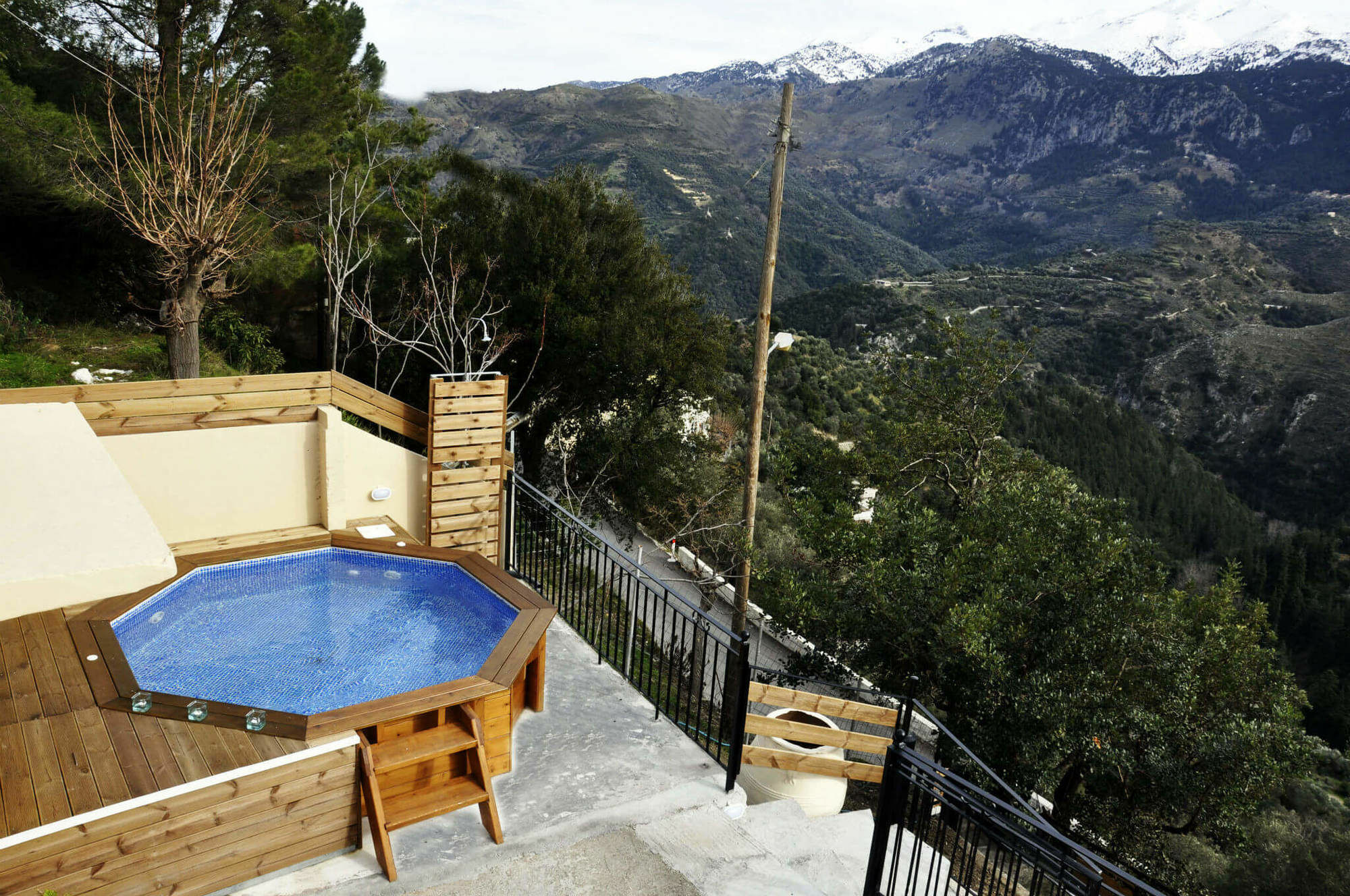 Villa Lakki Heated Round Pool Jacuzzi Lákkoi Buitenkant foto